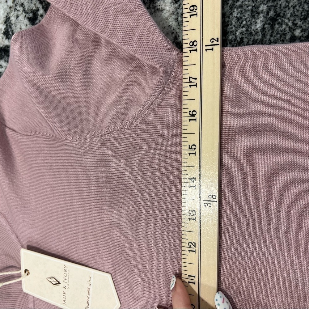 26 INTERNATIONAL lavender/pink long sleeve mock neck lightweight sweater - Picture 7 of 12